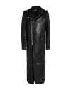 Ann Demeulemeester Man Coat Black Size 40 Leather In Black