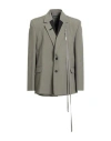 Ann Demeulemeester Man Coat Grey Size 40 Viscose In Gray