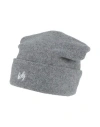 Ann Demeulemeester Man Hat Grey Size Onesize Virgin Wool, Cashmere In Gray