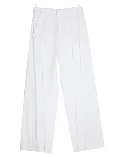 Ann Demeulemeester Man Pants White Size 34 Cotton, Cupro