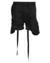 Ann Demeulemeester Man Shorts & Bermuda Shorts Black Size 36 Cotton In Black