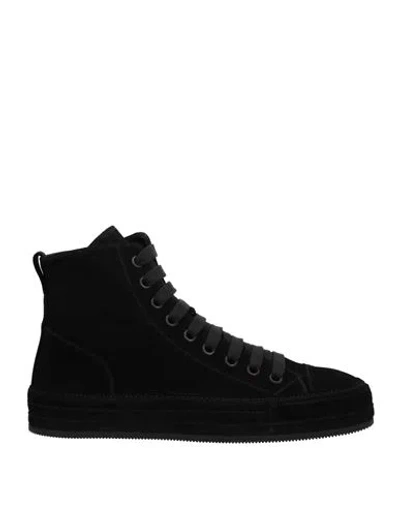 Ann Demeulemeester Man Sneakers Black Size 8 Soft Leather