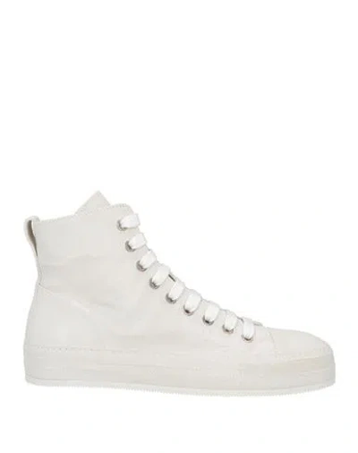 Ann Demeulemeester Man Sneakers White Size 7 Soft Leather In Neutral