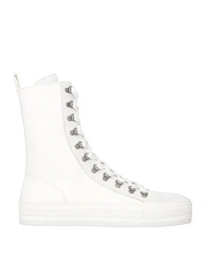 Ann Demeulemeester Man Sneakers White Size 9.5 Soft Leather