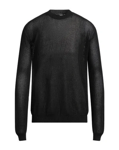 Ann Demeulemeester Man Sweater Black Size L Cotton, Cashmere