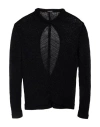 Ann Demeulemeester Man Sweater Black Size L Polyamide In Black