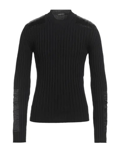 ANN DEMEULEMEESTER ANN DEMEULEMEESTER MAN SWEATER BLACK SIZE L VIRGIN WOOL