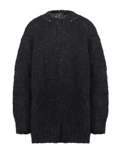 Ann Demeulemeester Man Sweater Black Size S Mohair Wool, Virgin Wool
