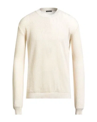 Ann Demeulemeester Man Sweater Cream Size L Cotton, Cashmere In Neutral