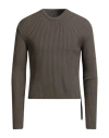 Ann Demeulemeester Man Sweater Military Green Size L Virgin Wool, Viscose, Cotton