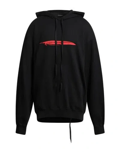 Ann Demeulemeester Man Sweatshirt Black Size L Cotton