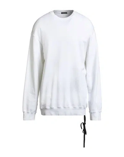 ANN DEMEULEMEESTER ANN DEMEULEMEESTER MAN SWEATSHIRT WHITE SIZE L COTTON