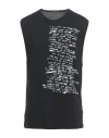Ann Demeulemeester Man Tank Top Black Size L Cotton In Black