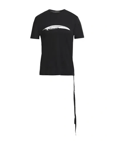 Ann Demeulemeester Man T-shirt Black Size L Cotton
