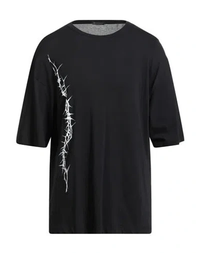 Ann Demeulemeester Man T-shirt Black Size L Cotton