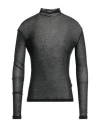 Ann Demeulemeester Man T-shirt Black Size S Modal, Silk In Black