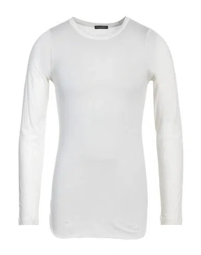 Ann Demeulemeester Man T-shirt Ivory Size S Cotton, Silk In White