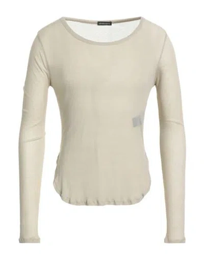 Ann Demeulemeester Man T-shirt Khaki Size S Cotton In Neutral