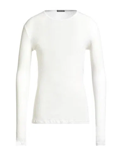 Ann Demeulemeester Man T-shirt White Size L Cotton