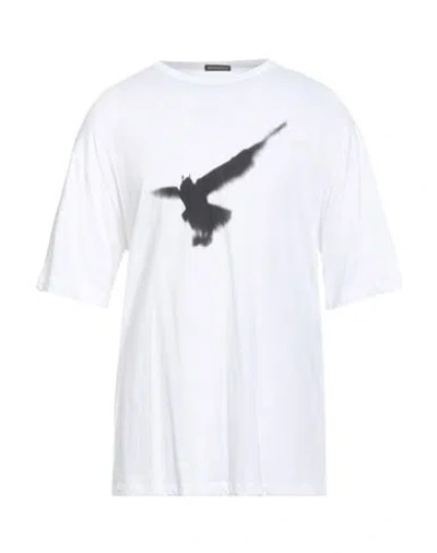 Ann Demeulemeester Man T-shirt White Size L Cotton