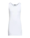 ANN DEMEULEMEESTER ANN DEMEULEMEESTER MAN TANK TOP WHITE SIZE L COTTON, GLASS