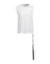 Ann Demeulemeester Man Tank Top White Size Xxl Cotton