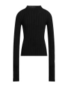Ann Demeulemeester Man Turtleneck Black Size L Virgin Wool In Black