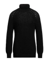 ANN DEMEULEMEESTER ANN DEMEULEMEESTER MAN TURTLENECK BLACK SIZE M VIRGIN WOOL