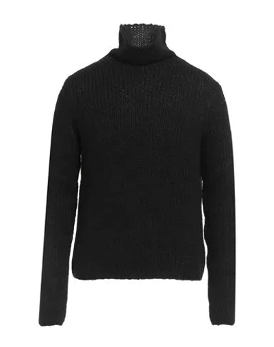 Ann Demeulemeester Man Turtleneck Black Size S Alpaca Wool, Polyamide, Virgin Wool