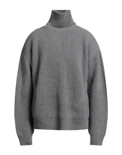 Ann Demeulemeester Man Turtleneck Grey Size L Virgin Wool, Cashmere