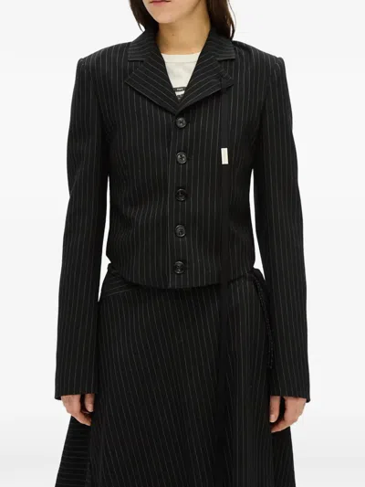 Ann Demeulemeester Manda Cropped Blazer In Animal Print