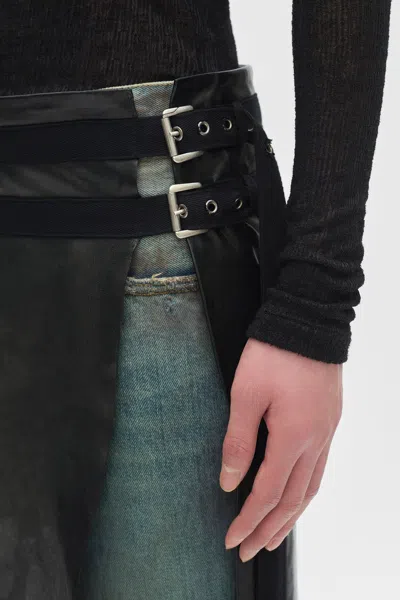 Ann Demeulemeester Mane Knee Lenght Kilt In Black