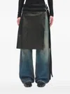 Ann Demeulemeester Mane Leather Kilt In Multi