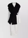 Ann Demeulemeester Manon Asymmetric Plastron Scarf With Fur Collar