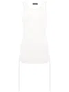 Ann Demeulemeester Mara Wrinkled Cropped Tank Top In 白色