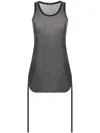 Ann Demeulemeester Mara Wrinkled Cropped Tank Top In Black