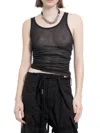 ANN DEMEULEMEESTER MARA WRINKLED CROPPED TANK TOP