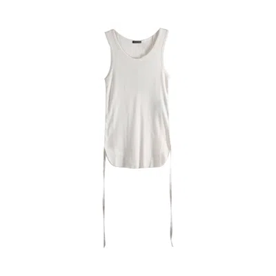 Pre-owned Ann Demeulemeester Mara Wrinkled Cropped Tank Top 'ivory' | Cream | Women's Size M In White