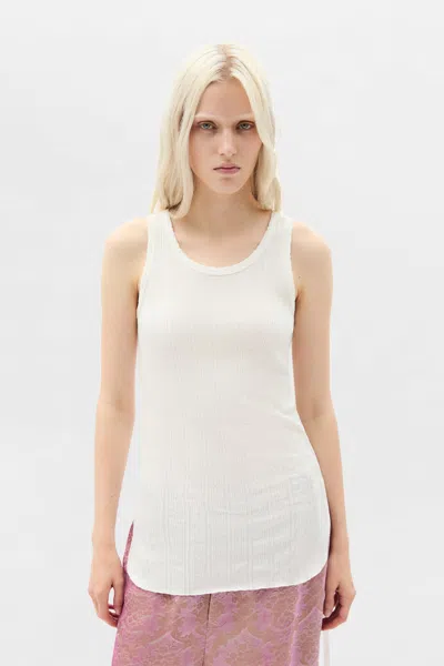 Ann Demeulemeester Mara Wrinkled Cropped Tank Top In Multi