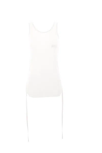 Ann Demeulemeester Noya Cotton Tank Top In White