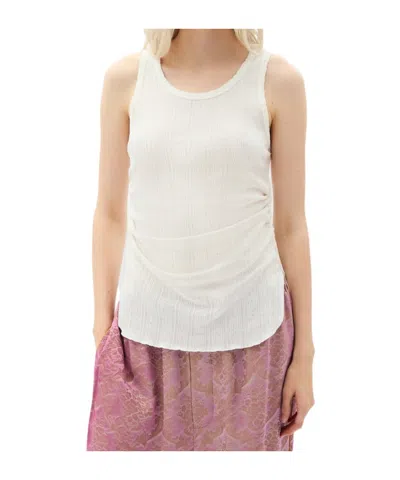Ann Demeulemeester Mara Wrinkled Cropped Tank Top In Multi