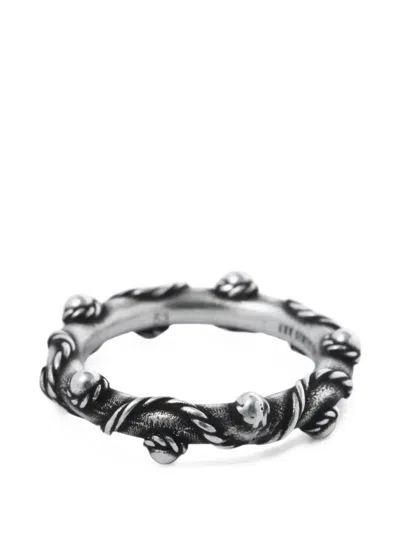 Ann Demeulemeester Mardon Beaded Rope-effect Ring In Metallic