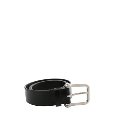 Ann Demeulemeester Buckle-fastening Leather Belt In Black