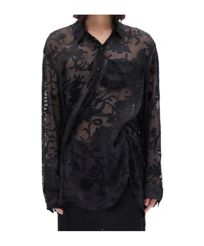 Ann Demeulemeester Mark High Comfort Shirt In Black