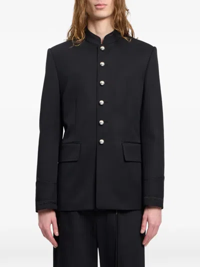 Ann Demeulemeester Martin Button-up Jacket In Black