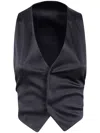 Ann Demeulemeester "mary" Micro Waistcoat In Black