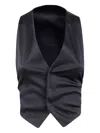Ann Demeulemeester Mary Weste Aus Satin In Black