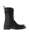 Ann Demeulemeester Maxim Ankle Boots In Black Leather In Black