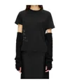 Ann Demeulemeester Mea Knitted Gauntlets In Pattern
