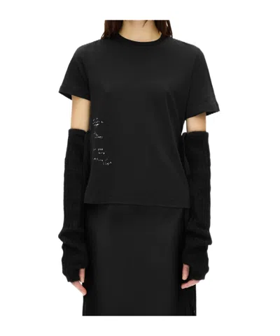 Ann Demeulemeester Mea Knitted Gauntlets In Pattern